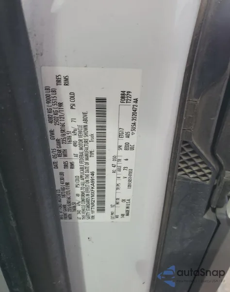 2015 Ford Transit T-250 из США, поврежденный, VIN 1FTNR2YMXFKA99146